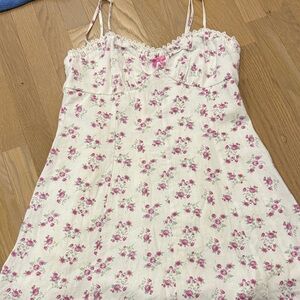 Floral Lace Trim Dress